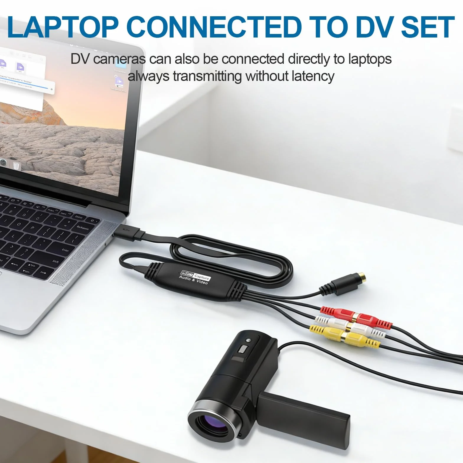 Convertitore VHS Digitale USB 2.0 Acquisizione Video 1080p Adattatore VHS AV RCA VCR DVD Windows Mac OS
