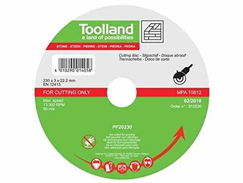 Strumento Land PF20230 pietra disco di taglio 230 mm diametro, 1 pezzo