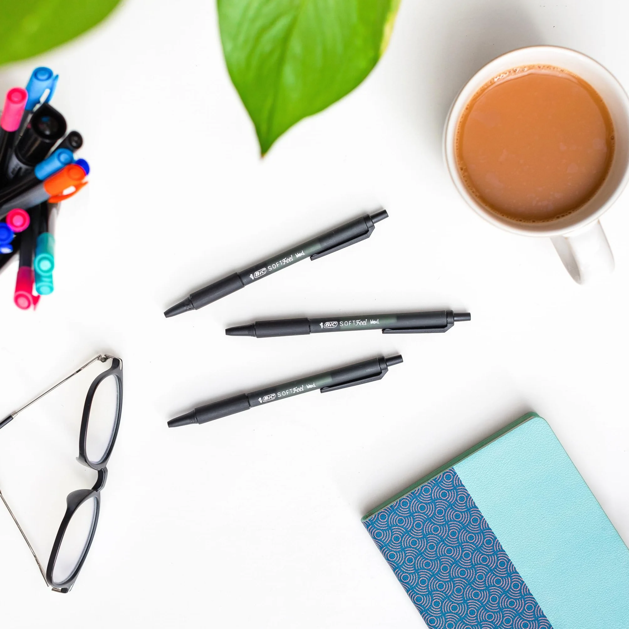 Bic Soft FeelClic Grip Penna a Sfera Punta Media 1,0mm Confezione 12 Pezzi Nero