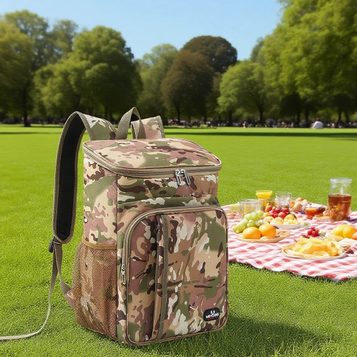 Zaino da Picnic 18 Litri Zaino Termico Porta Pranzo Borsa Frigo Isoterma per Campeggio Barbecue