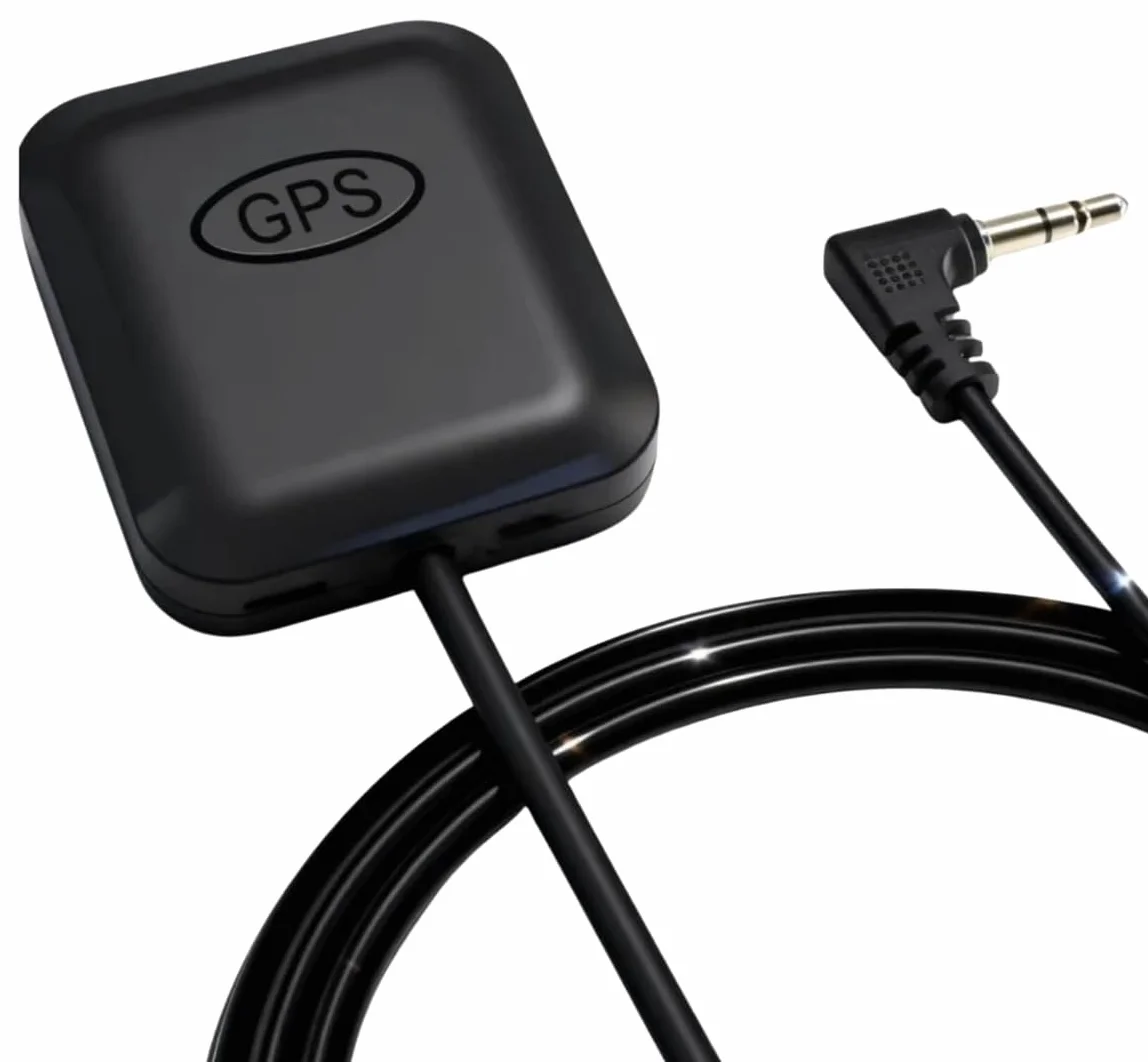 Antenna GPS Attiva per Auto 3 Metri RG174 3,5mm 3Pin Base Magnetica 28dB