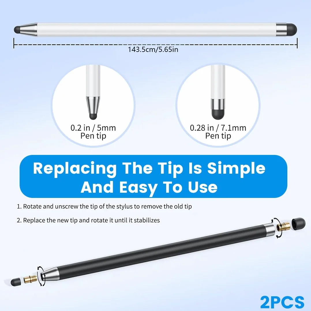 Penne per Tablet 2 in 1, Penna Stilo per Touch Screen per Samsung iPhone iPad