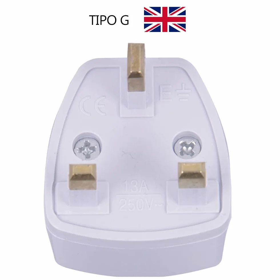Adattatore universale da viaggio tipo G, bianco