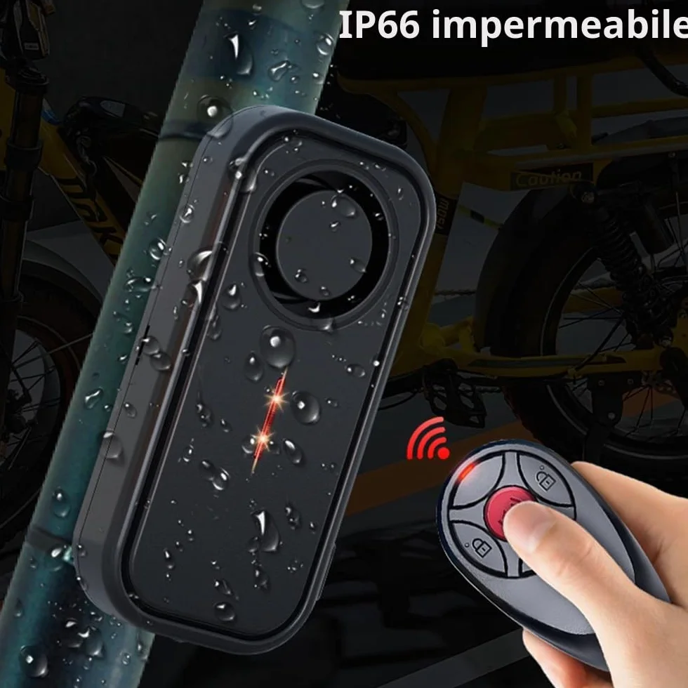 Mengshen Allarme Antifurto a Vibrazione 113dB Impermeabile per Bici Elettrica Moto Auto