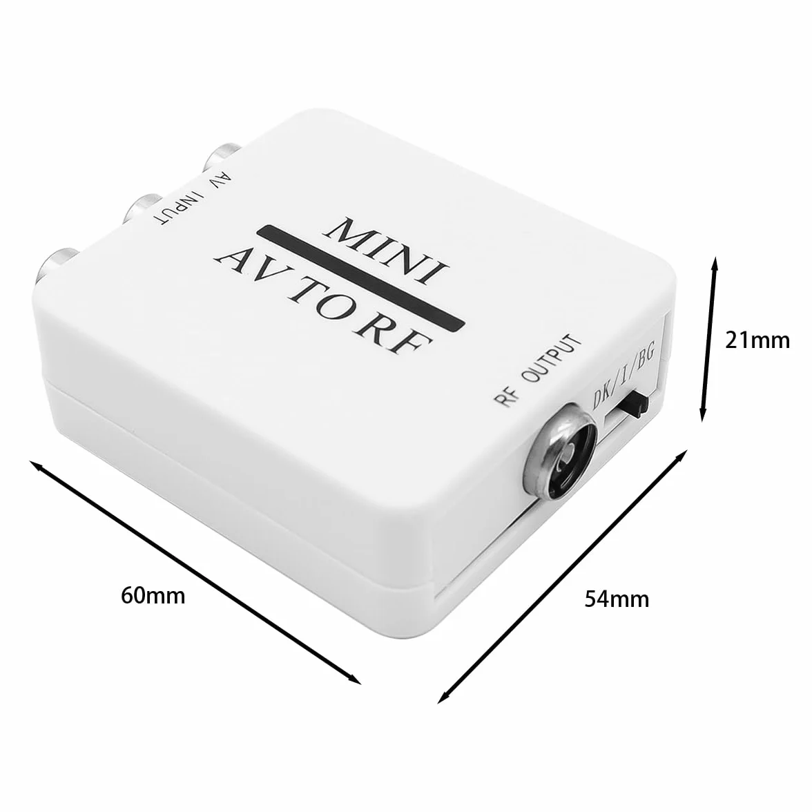 Convertidor Modulador AV a RF Bidireccional RCA Compuesto Adaptador AV2 PAL NTSC SECAM