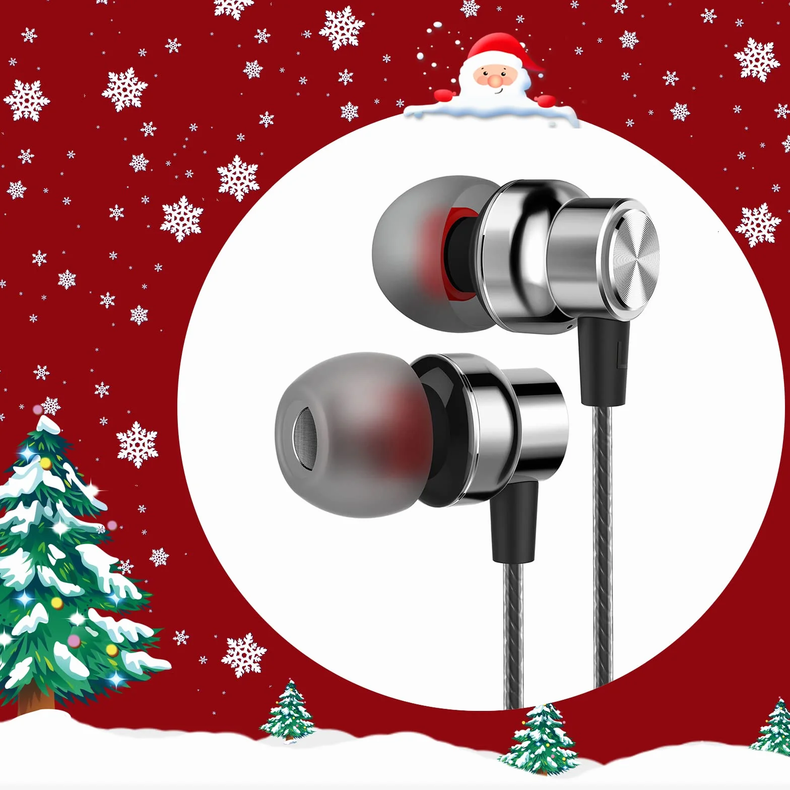 Blukar Auricolari Cuffie in-Ear Stereo con Microfono e Controllo del Volume, Alta Definizione, Bassi Potenti, Isolamento del Rumore, Compatibile con iPhone e Android