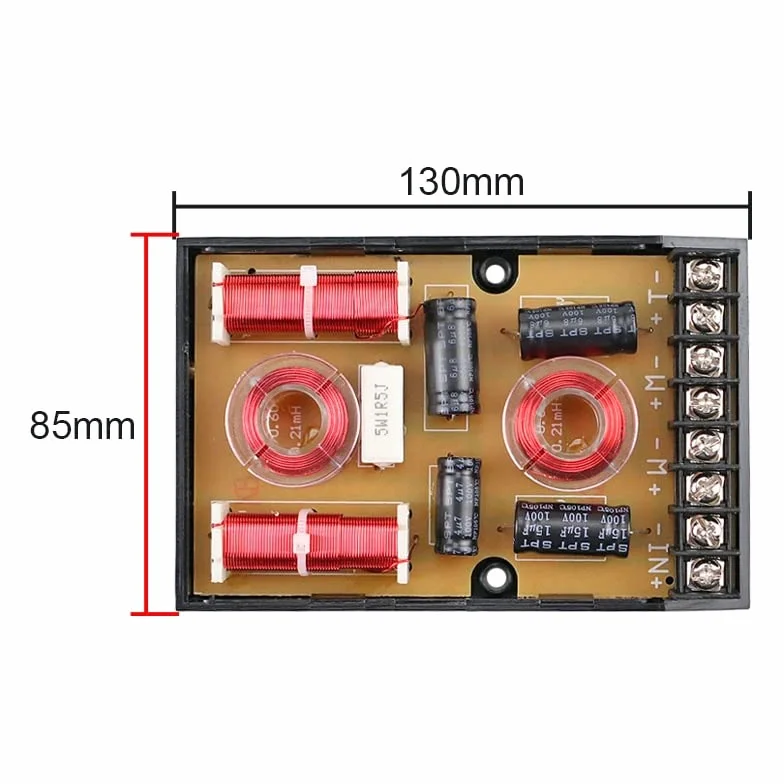 Altoparlante Auto Crossover 3 Vie 150W Tweeter Midrange Woofer Divisore 2 pz