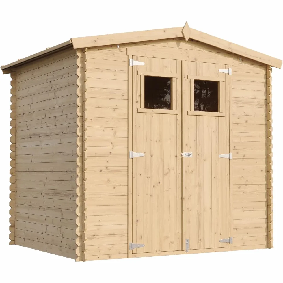 Casetta da Giardino in Legno per Esterni - L226xL236xA218 cm/ 4,33 m2 - Piccola Casetta in Legno, Rimessa Attrezzi, Deposito Bici - TIMBELA M369