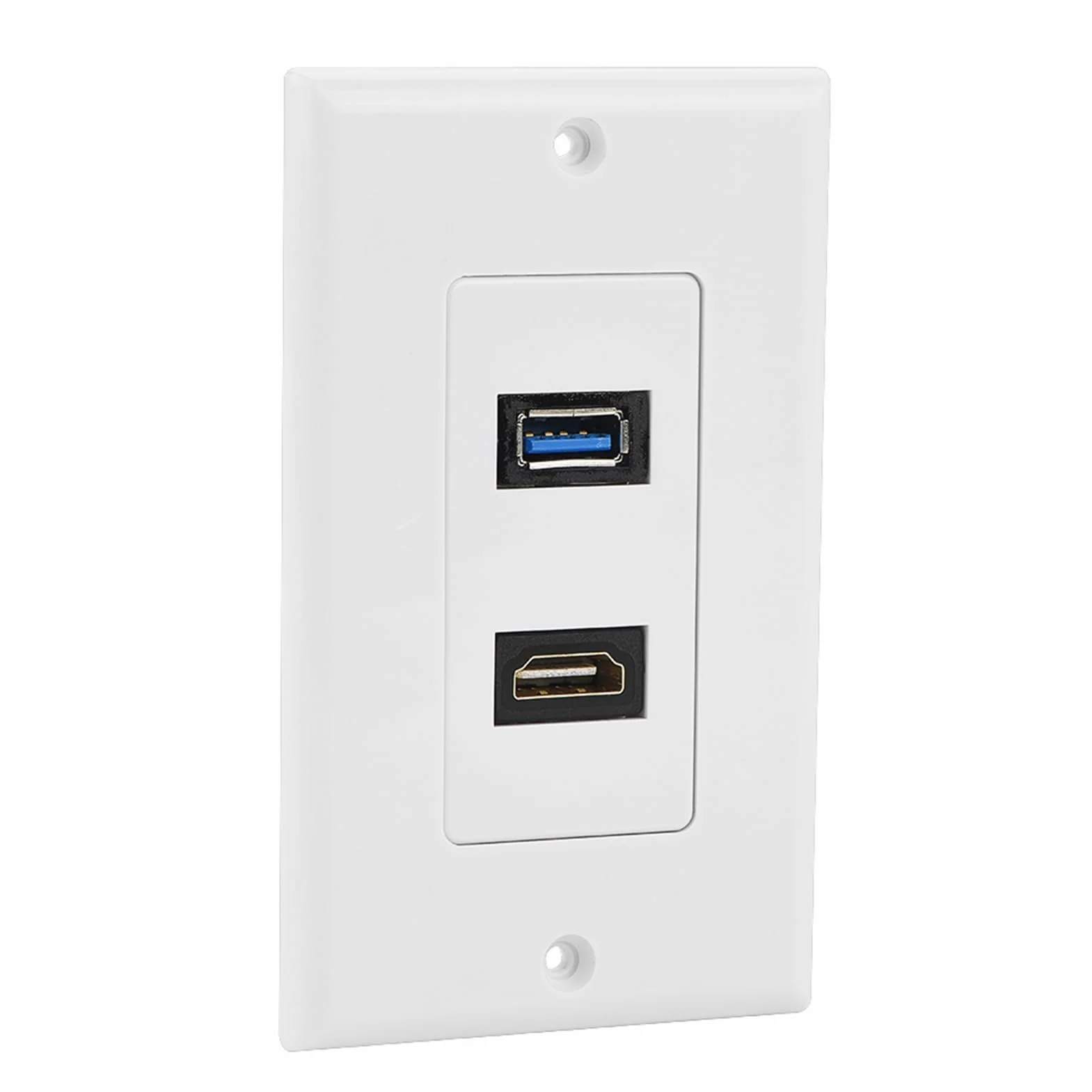 Goshyda Piastra a Parete HDMI USB 3.0 Presa Video Pannello Multimediale Integrato