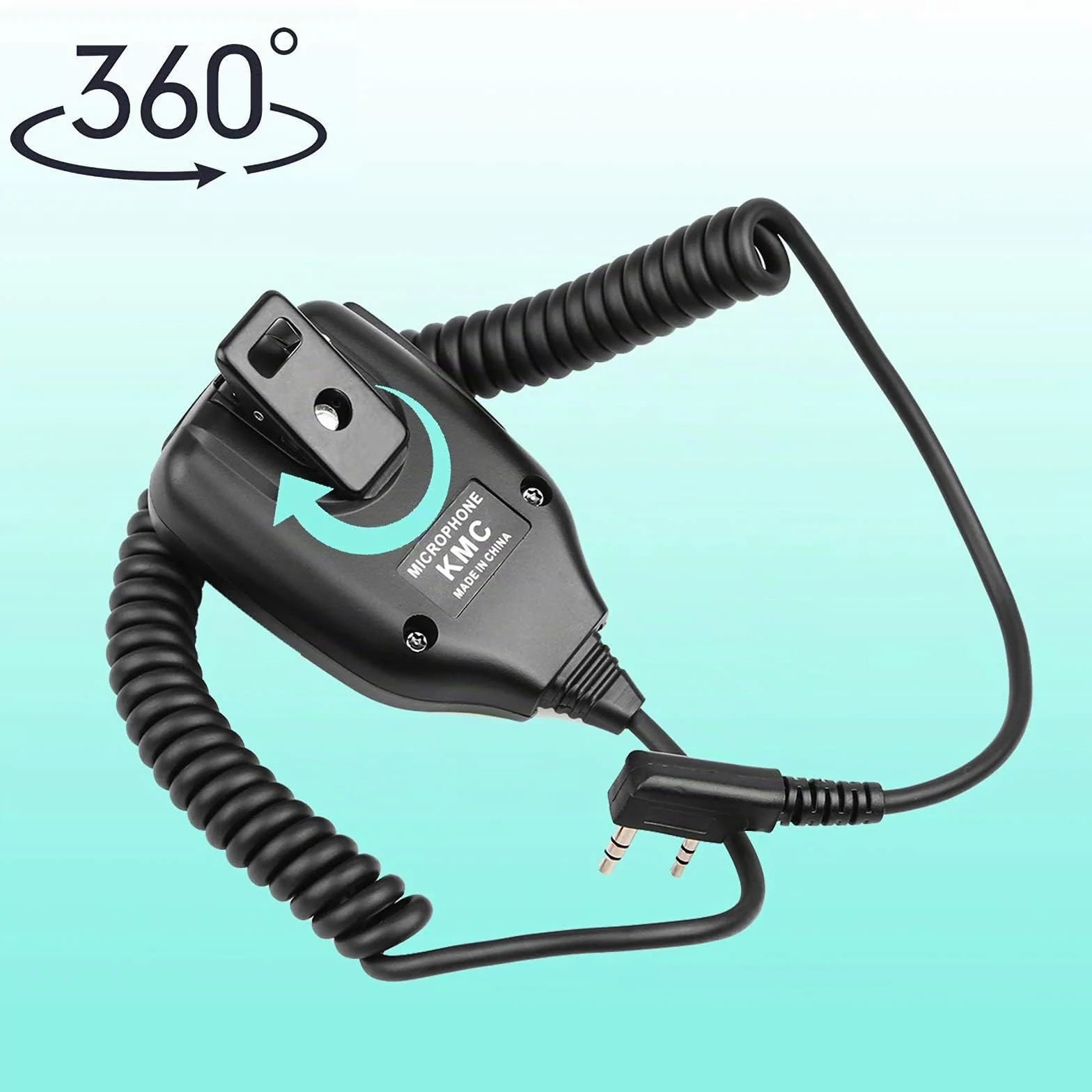 Retevis Walkie Talkie Microfono a Distanza Altoparlante 2 Pin Compatibile con Baofeng UV-5R BF-88E BF-888S