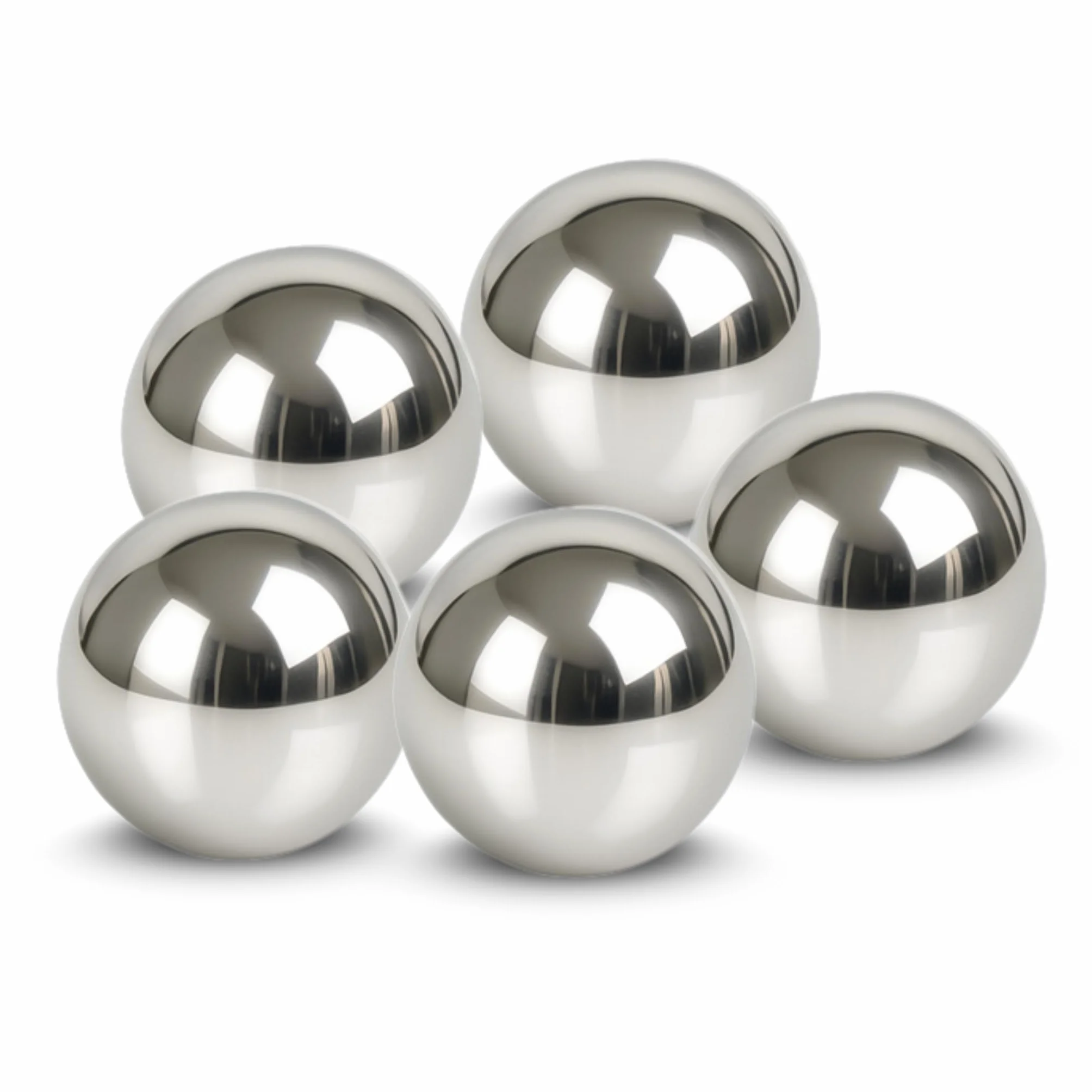 matches21 HOME & HOBBY Set di 5 palline decorative per laghetto, 5 cm, in acciaio inox, decorazione per laghetto