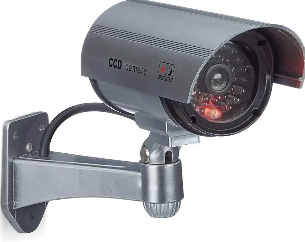SQUADO Finta Telecamera da Esterno Dummy Cam 30 Finti LED Lampeggiante IR Infrarossi CCTV