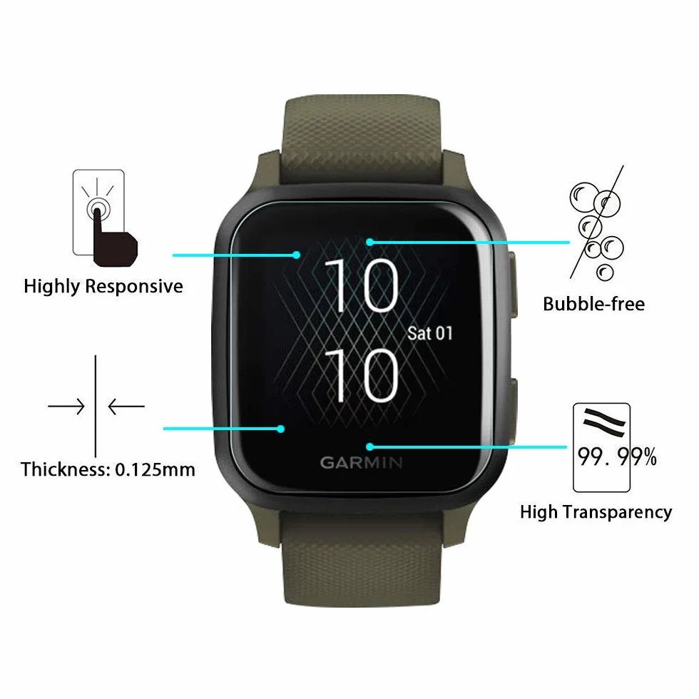 iVoler 6 Pezzi Pellicola Protettiva TPU HD per Garmin Venu SQ 2 / SQ 2 Music / SQ / SQ Music