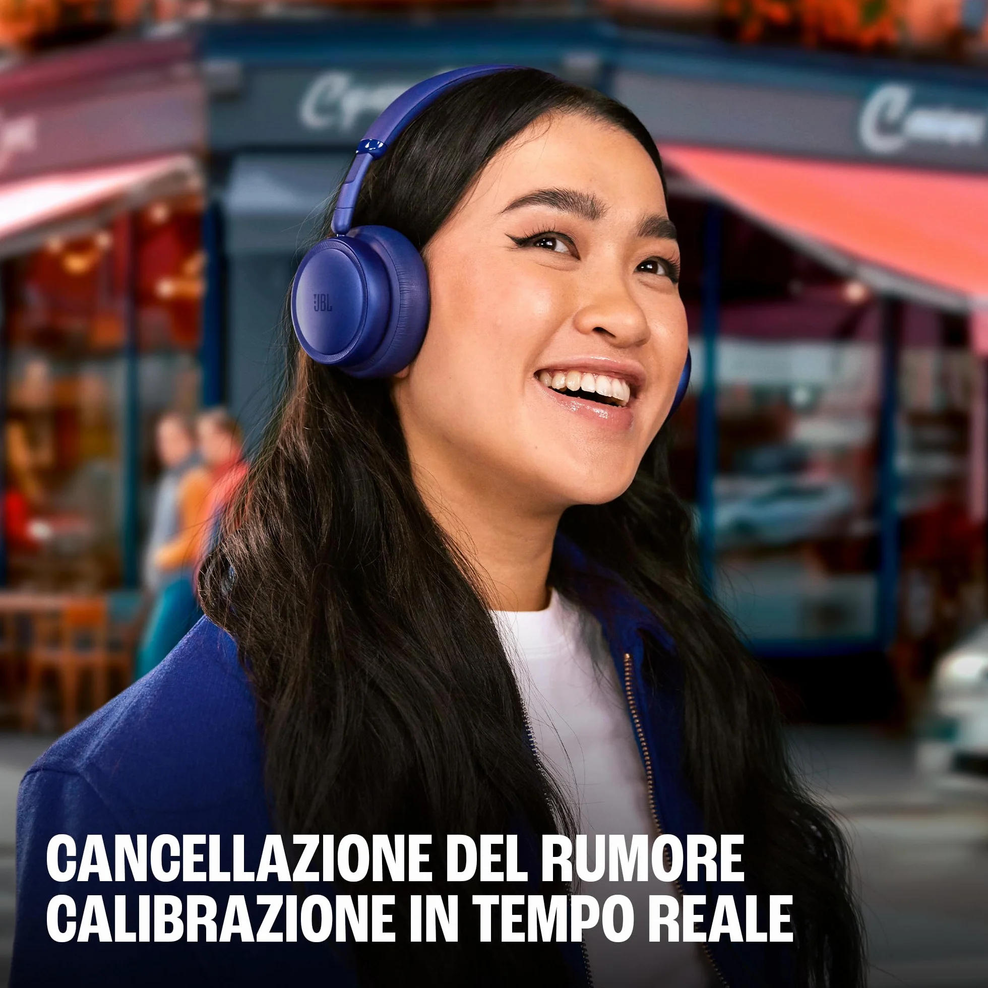 Cuffie On-Ear Bluetooth JBL Live 680NC con Cancellazione Adattiva del Rumore, Nero