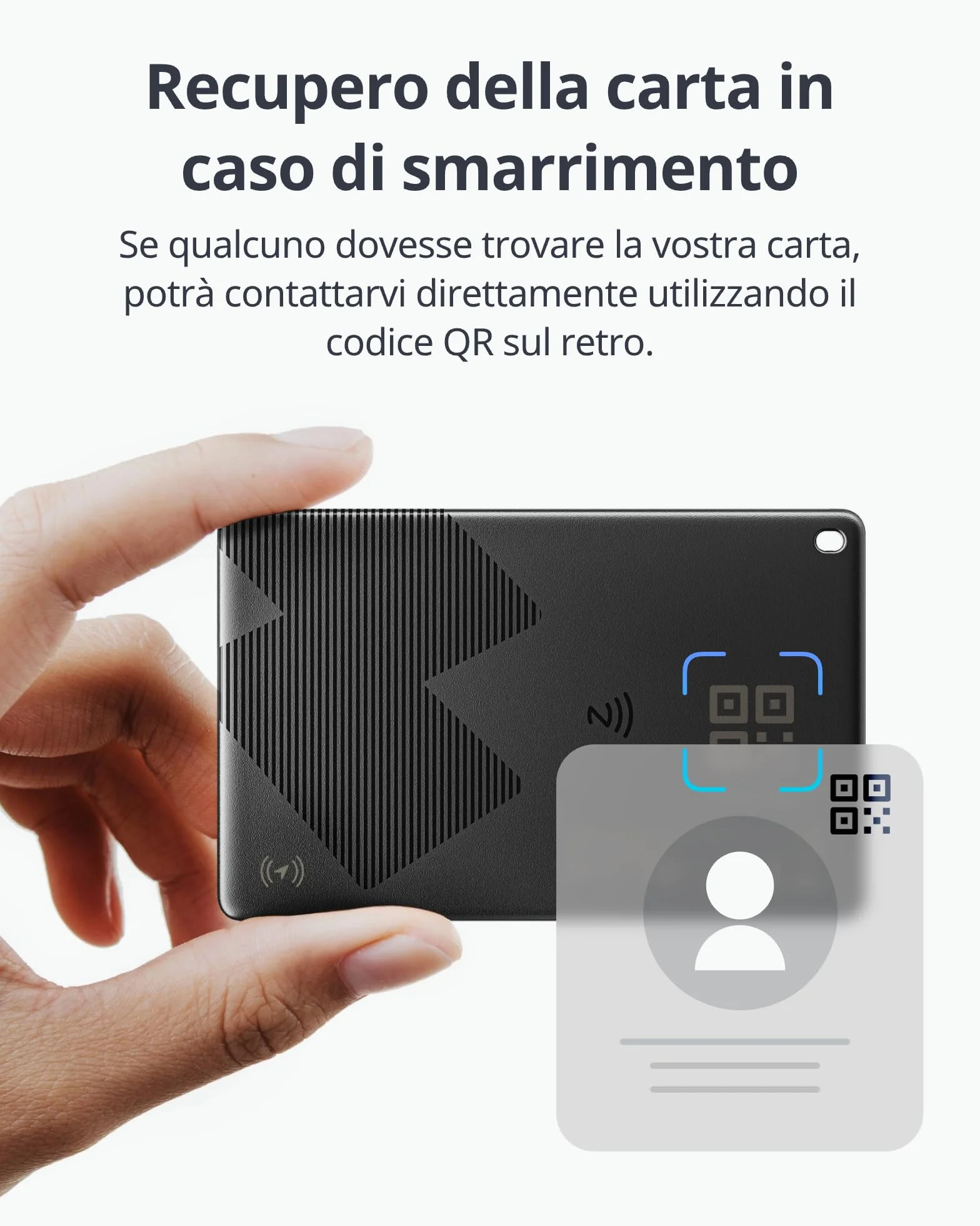 SwitchBot Wallet Finder Card, Smart AirTag compatibile con Apple Find My (Solo iOS), Bluetooth Tracker per chiavi, telefoni, bagagli, IP67 Resistente