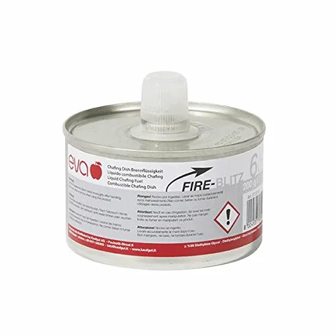 Eva Liquido COMBUSTIBILE INFIAMMABILE Chafing 200 GR Doppio STOPPINO