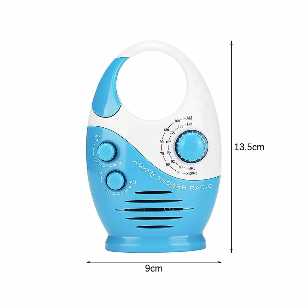 Sarini DAB/DAB+ Radio da doccia impermeabile AM FM portatile con gancio