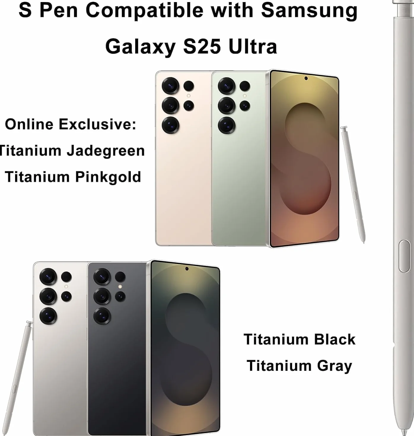 Samsung Galaxy S25 Ultra S Pen di Ricambio, Stilo Digitale Grigio