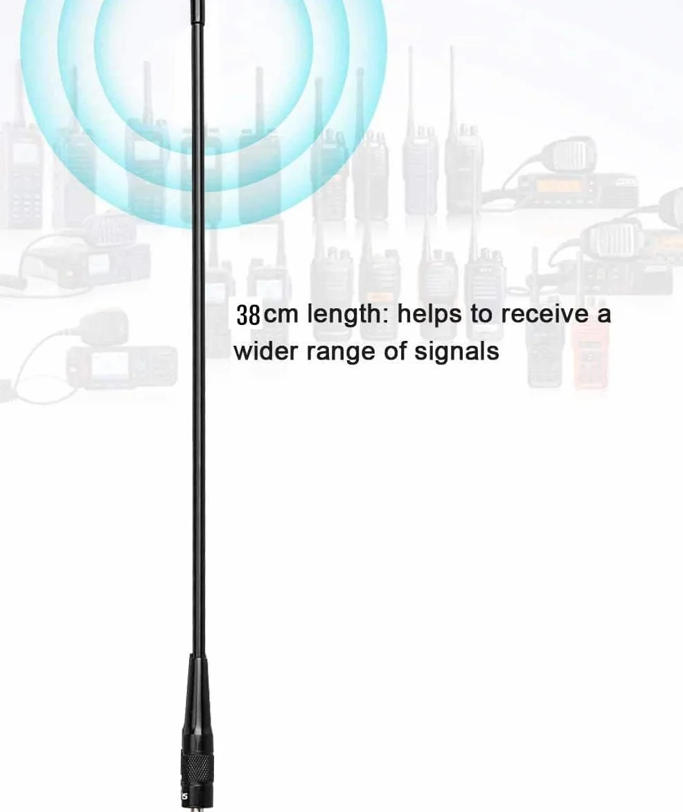Retevis RHD771 Antenna SMA-F Doppia Banda UHF/VHF per Walkie Talkie RT5 RT5R RT5RV RT6 RT7 RT21 H777 Baofeng UV-5R BF-888S (2 Pezzi)