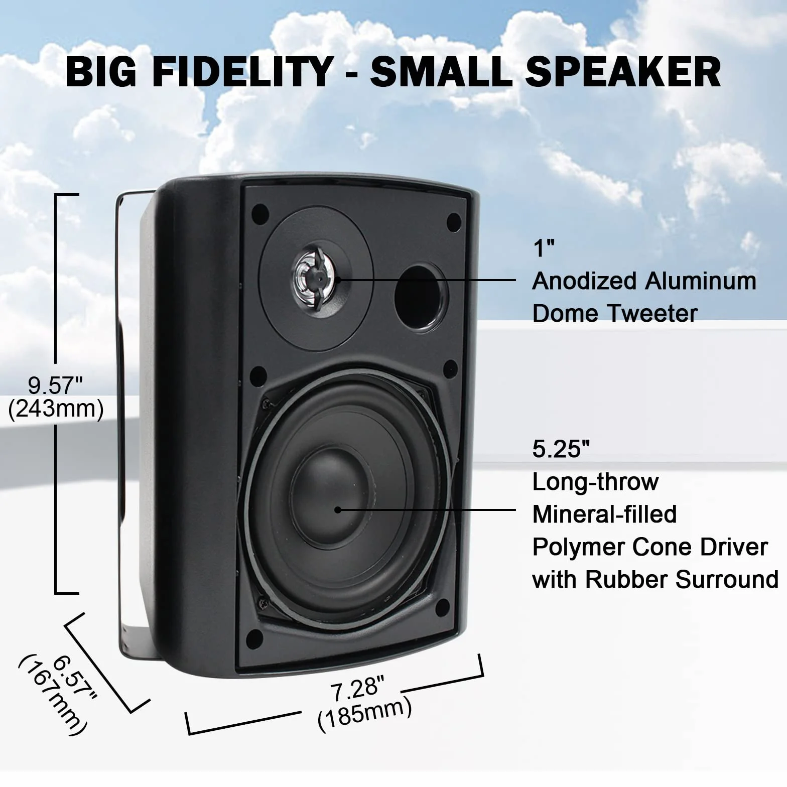 Herdio 5,25 Pollice Bluetooth Casse per Esterno 600 Watt Altoparlanti