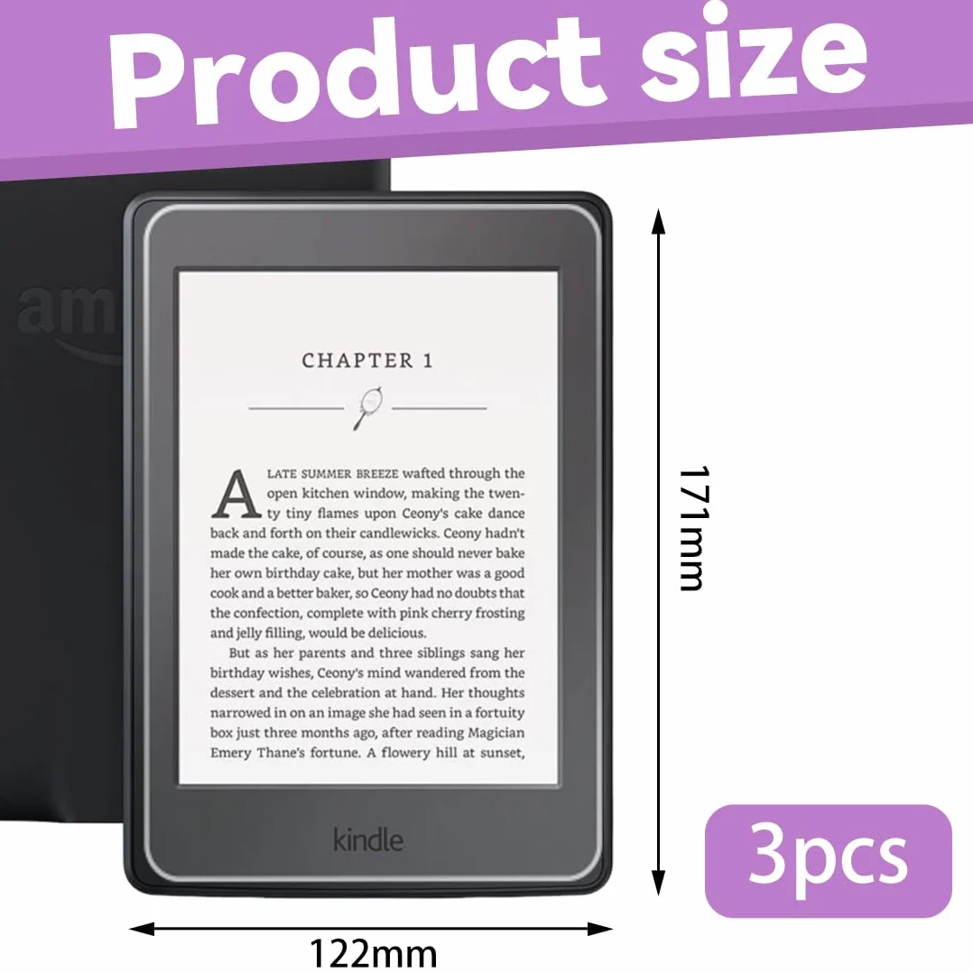 Kindle Paperwhite Pellicola Protettiva 3 Pezzi 7 Pollici Antiriflesso 12A Generazione 2024