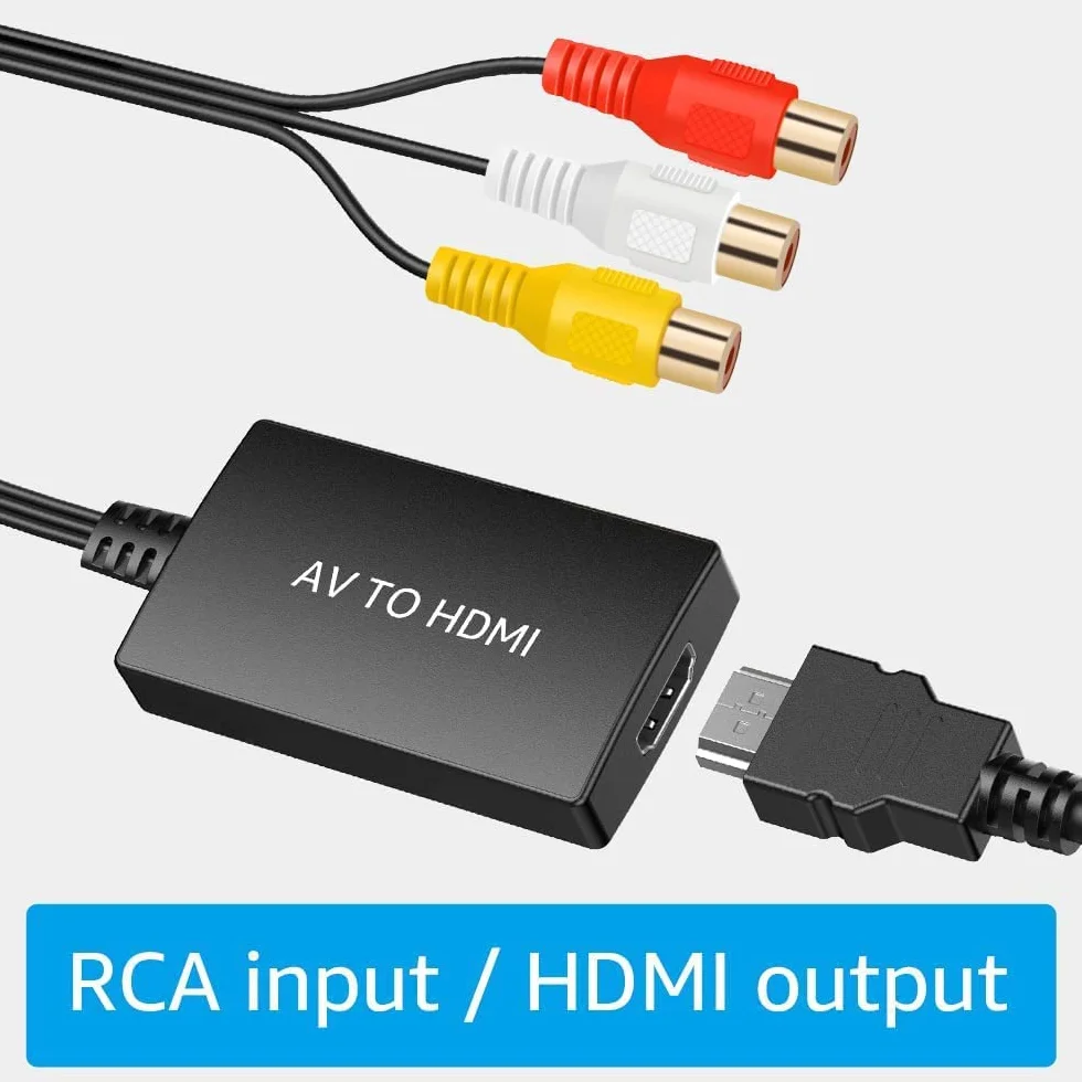 Adattatore RCA a HDMI 1080p Convertitore AV Video Audio per Sky DVD STB HDTV