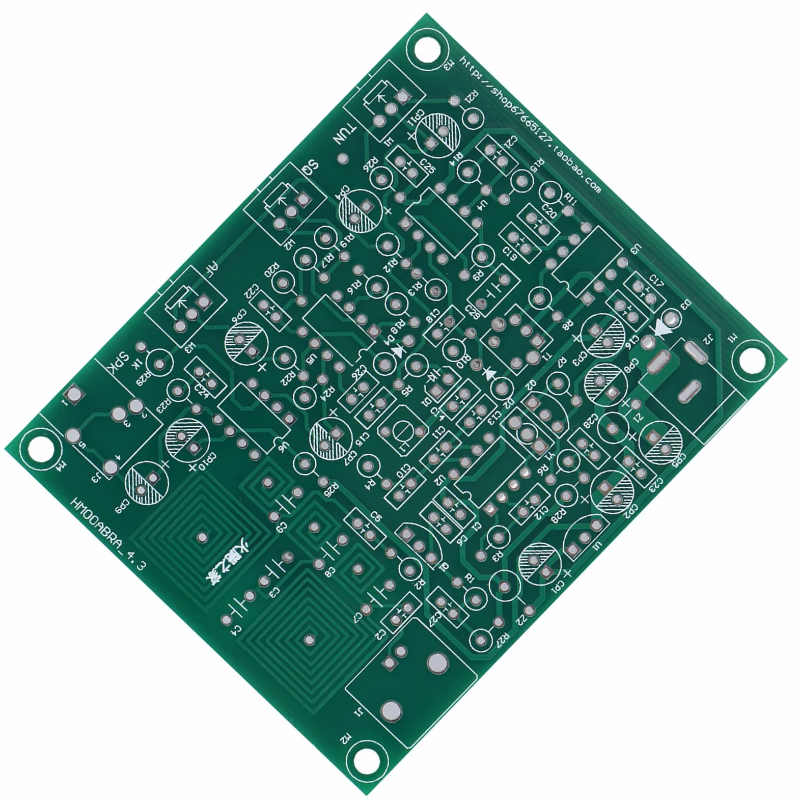 Kit Ricevitore Radio Airband Fai-da-te 118-136 MHz AM Alta Sensibilità per Appassionati di Aerei PCB Verde 9,2x7,5 Cm