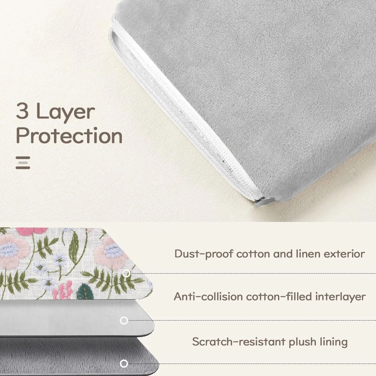 Kindle Paperwhite Colorsoft Signature Edition Oasis E-Reader 6-7" Custodia Protettiva Imbottita a Margherita Ricamata Lavanda