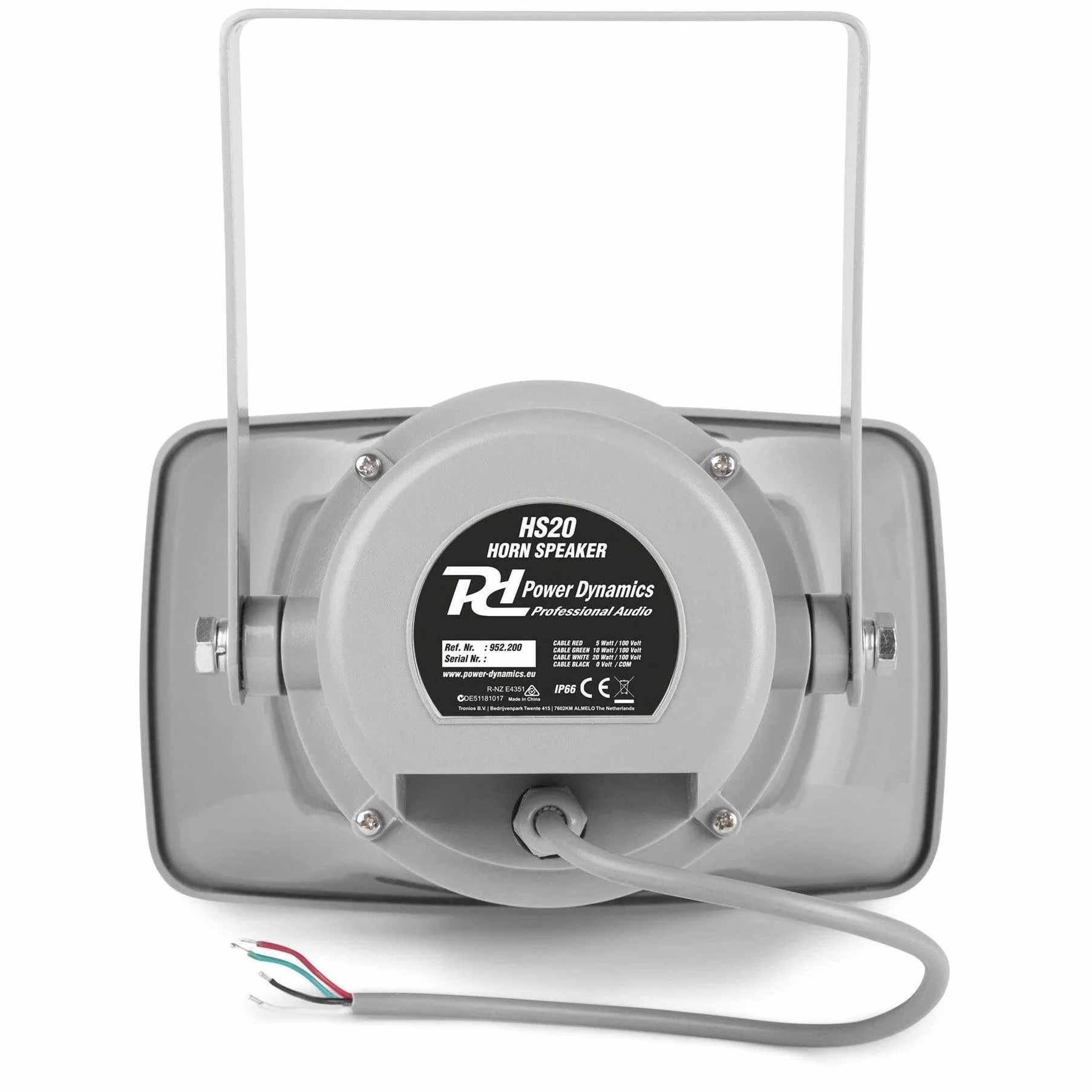 Power Dynamics HS20 Altoparlante a padiglione 100 V con staffa di montaggio