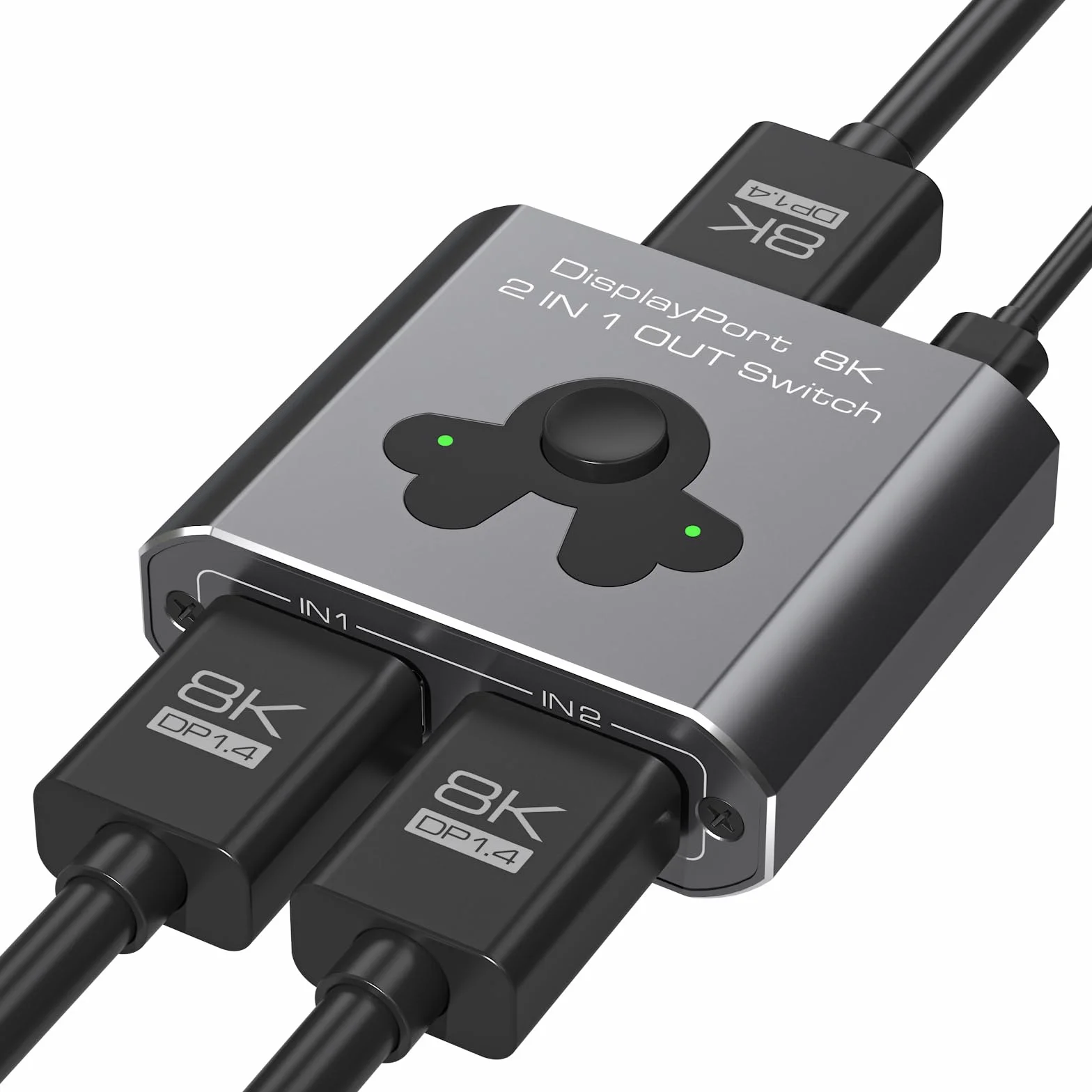 Switch Display Port 2 In 1 Out 8K60Hz 4K144Hz Displayport 1.4 DP Compatibile TV Monitor Proiettori