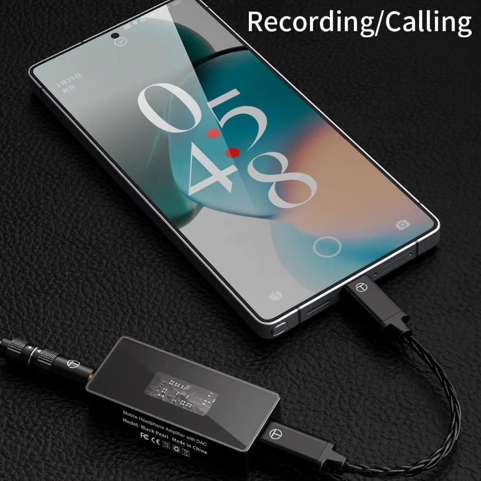 TRN Black Pearl Portatile Hi-Fi Digital Audio Decoder DAC Amplificatore per Cuffie 3.5+4.4 Uscita Dual CS43131 PCM 384kHz 32Bit DSD256