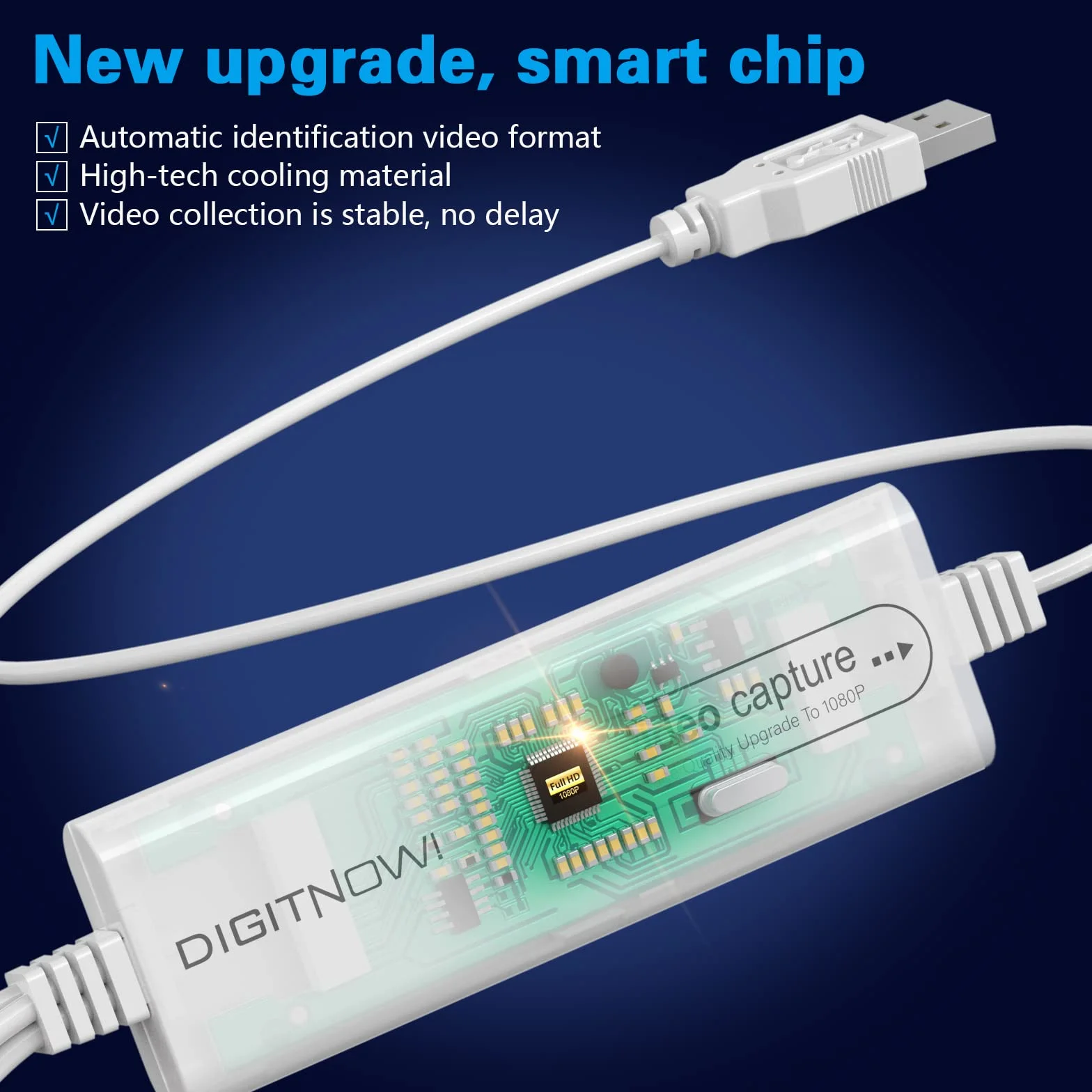 DIGITNOW! USB 2.0 Video Capture Card Pro Version 1080P 30Hz VHS to Digital Converter