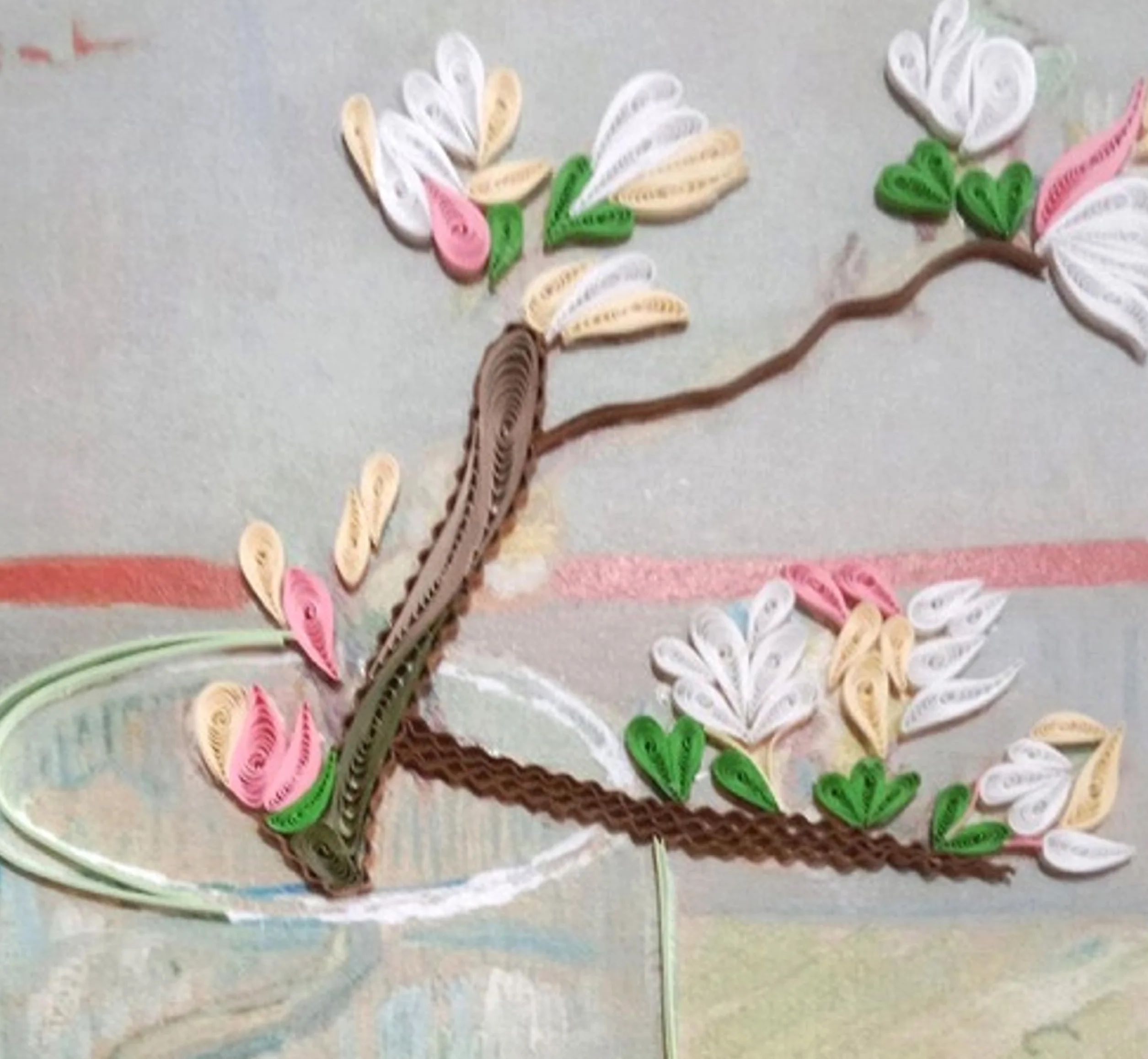 Biglietto Van Gogh Sprig Of Almond Quilling – Biglietto regalo Filigrana z kopertą