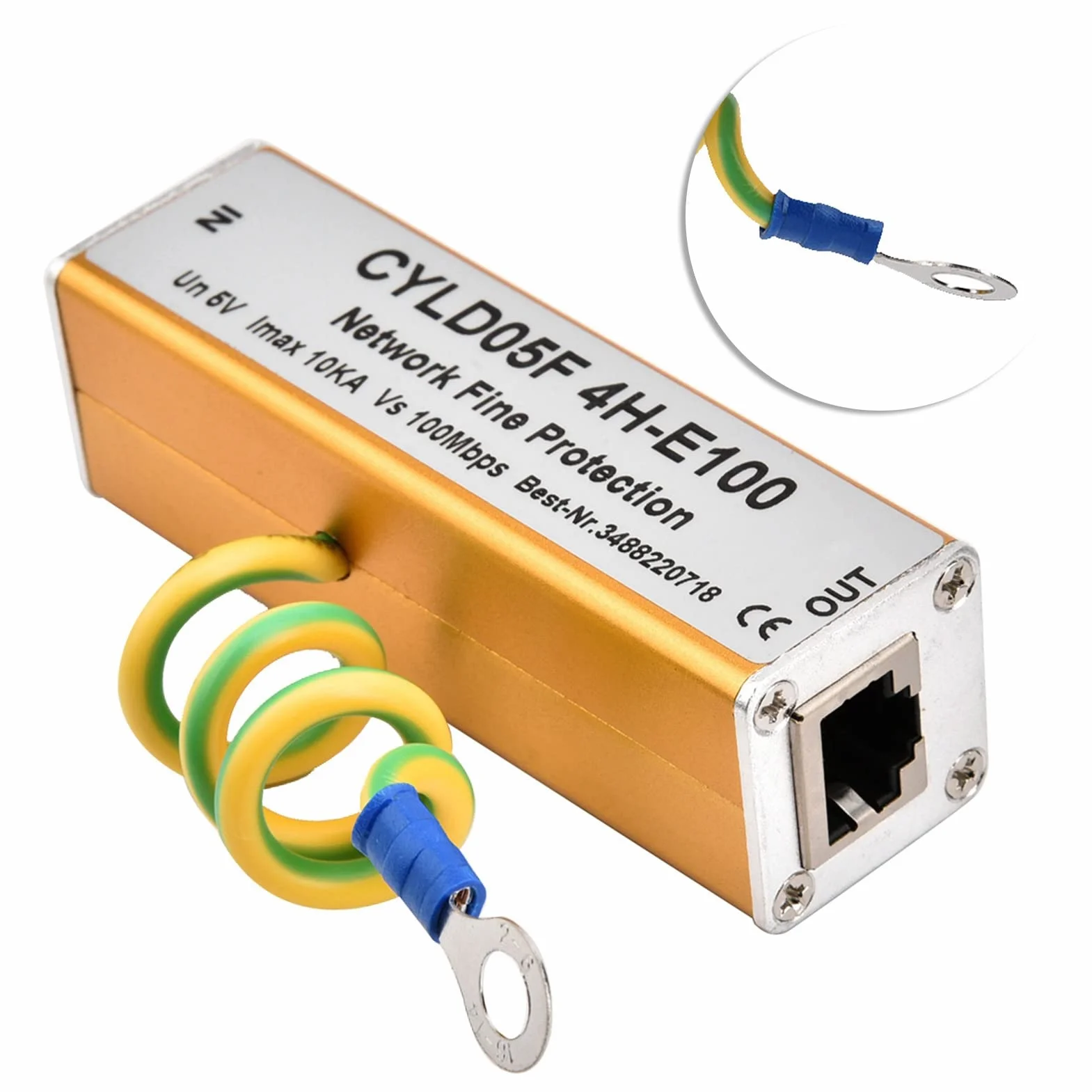 Protezione Contro le Sovratensioni di Rete Ethernet, Adattatore RJ45 RJ11 Parafulmini 5V, Soppressore di Fulmini