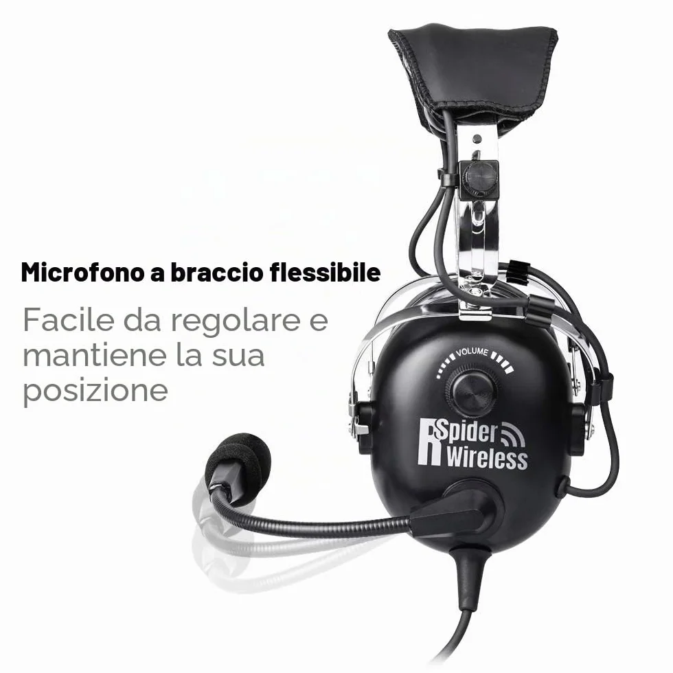 PNR Aviation Cuffie Aeronautiche con Riduzione Passiva del Rumore, Custodia Trasporto