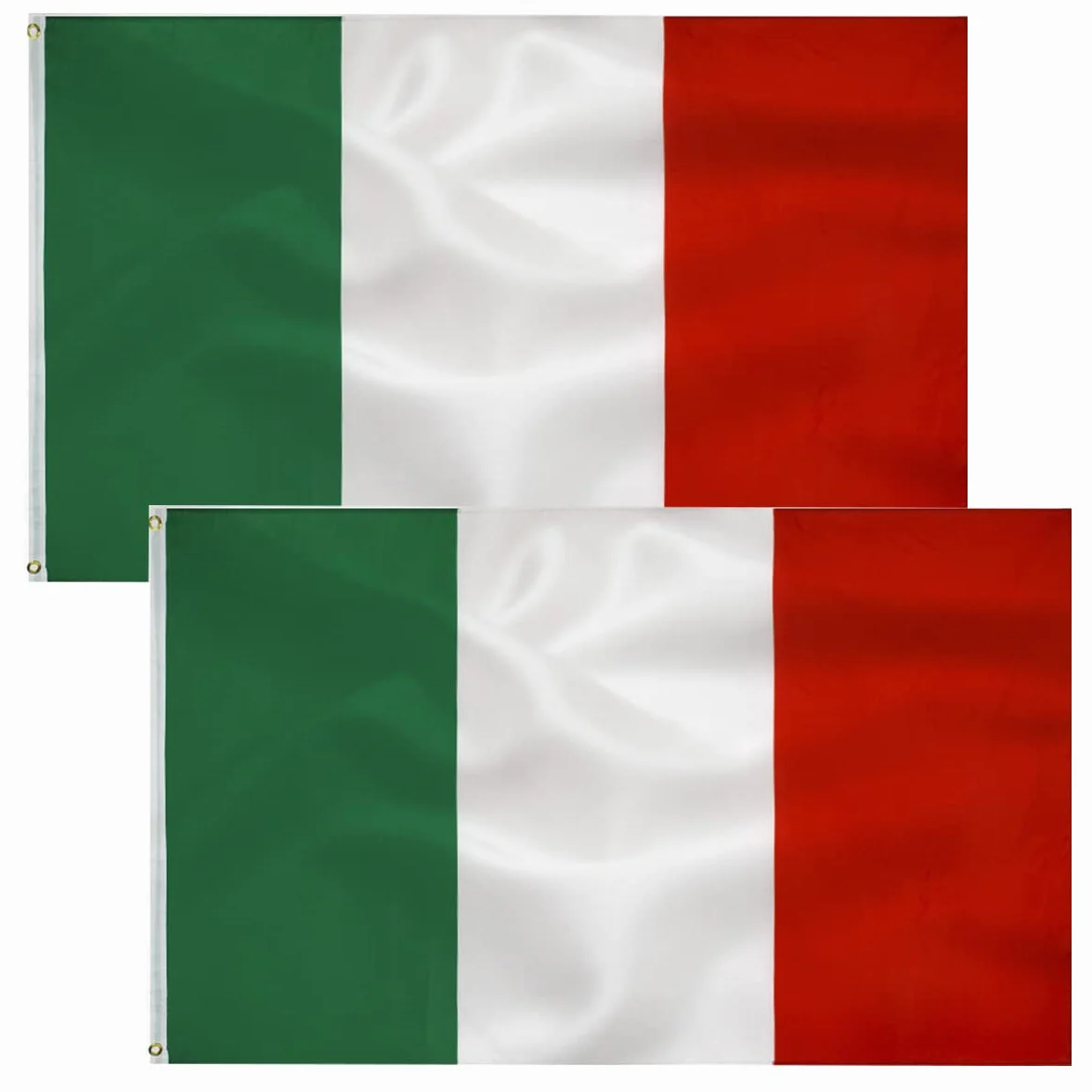 Italian Flag 2pcs 90 x 150 cm Poliestere Metallo Occhielli Bandiera Italia