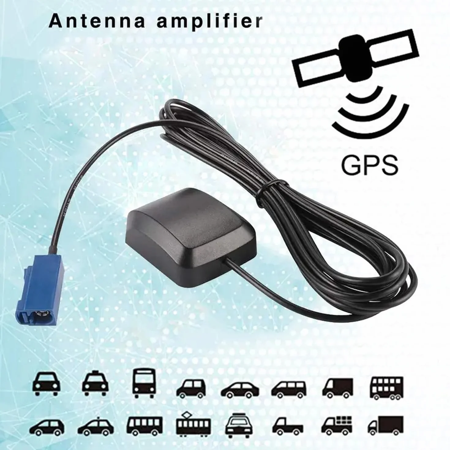Antenna GPS attiva impermeabile 4 m Fakra C blu per Ford Dodge RAM GM Chevy Chevrolet GMC Jeep Cadillac BMW Mercedes Benz auto camion SUV