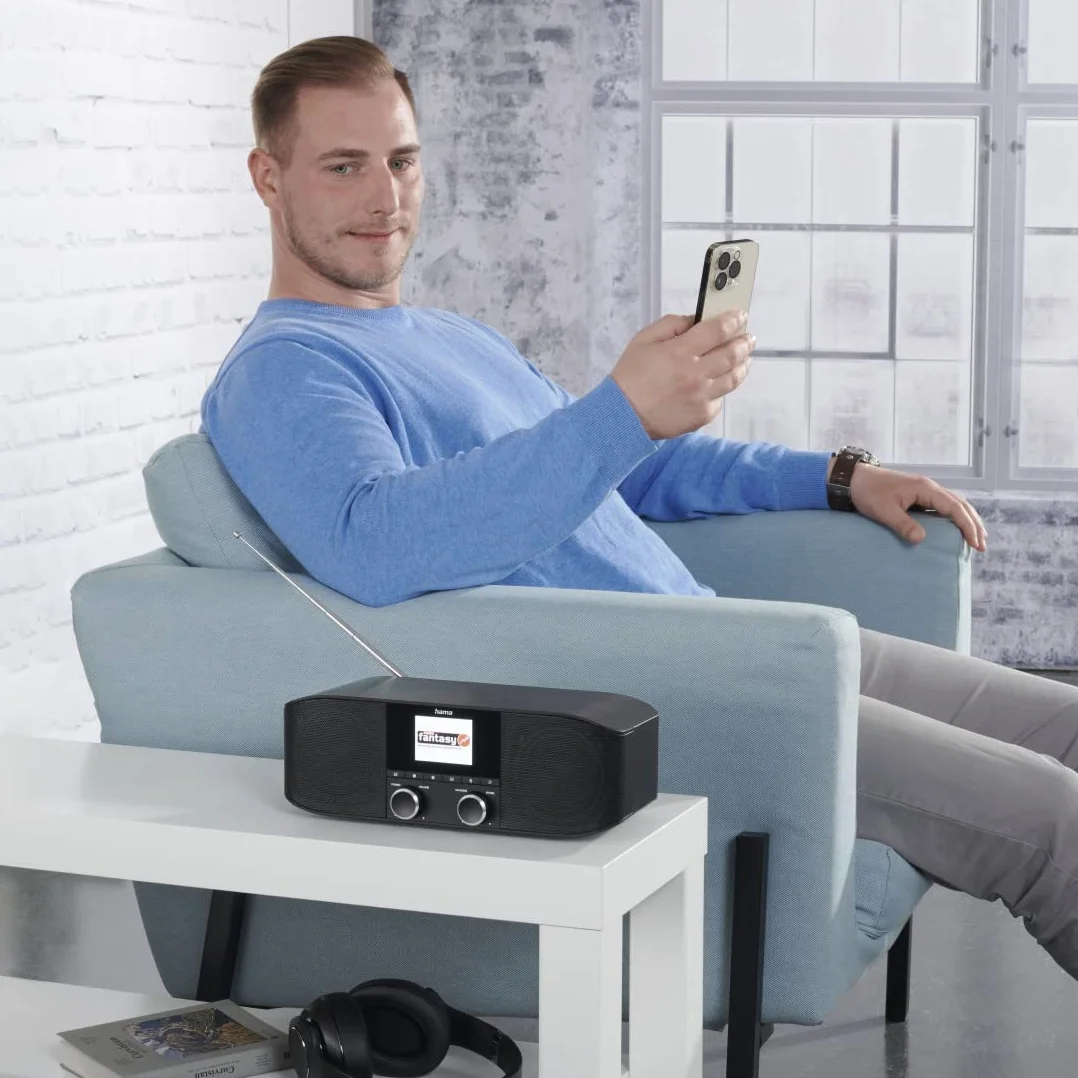 Hama Radio Internet WLAN DAB+ Bluetooth Sveglia Aux 3,5 mm FM Nero