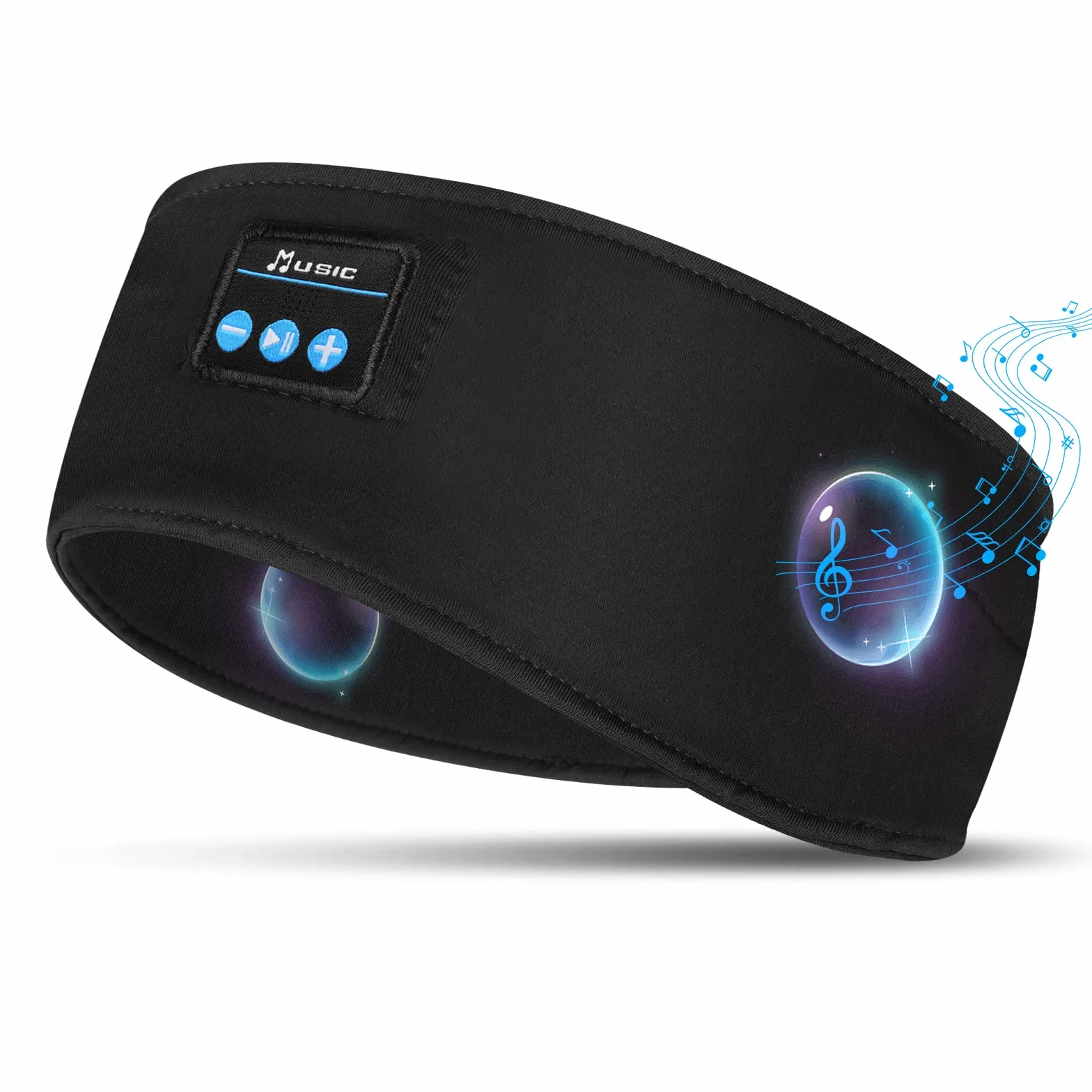 Flintronic Cuffie Bluetooth V5.0 per Dormire, Sport, Viaggi, Fascia Sportiva, Nero
