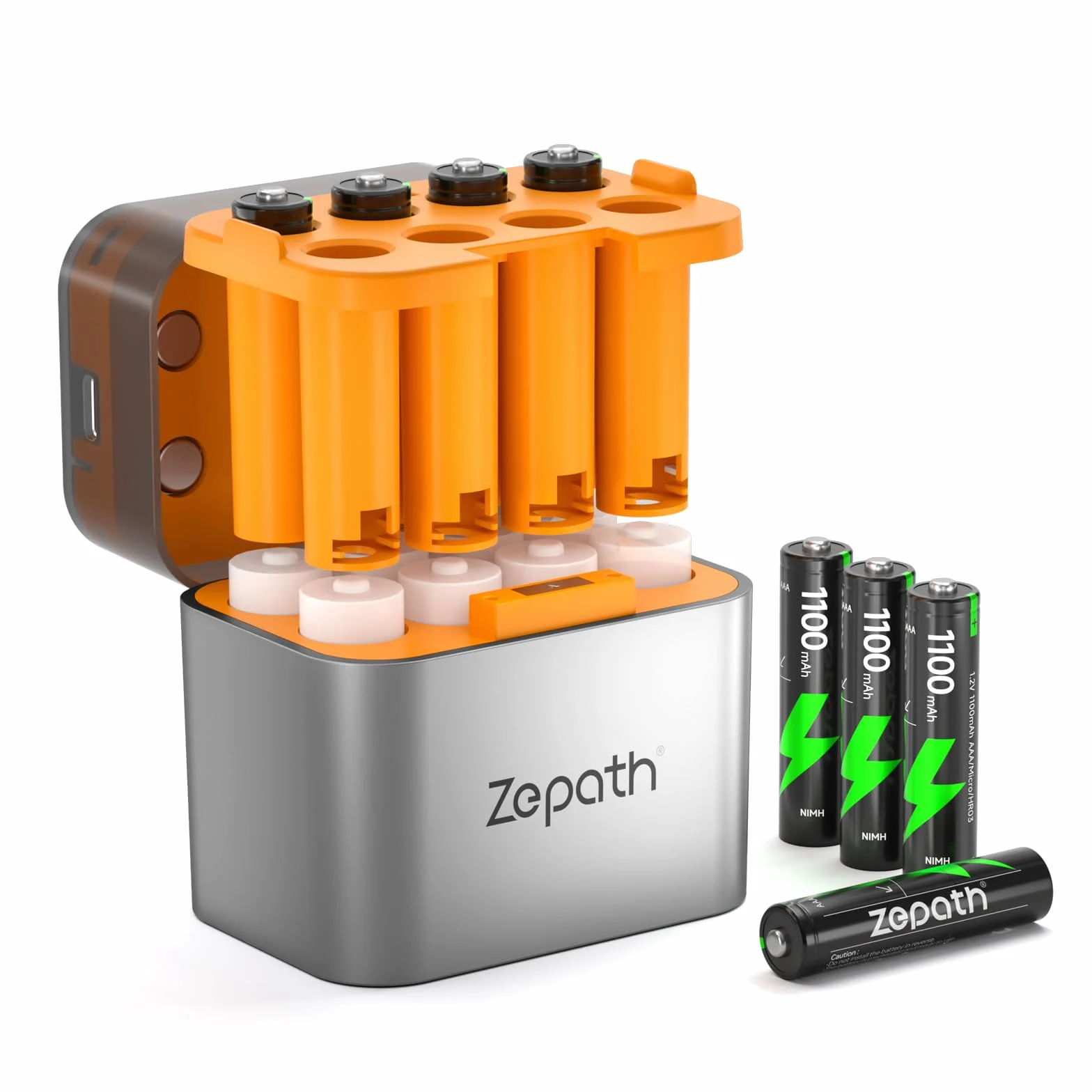 Caricabatterie Li-Ion/NI-MH AAA 1100 mAh 1,2 V 8 batterie ricaricabili AA/AAA scatola ricarica LED