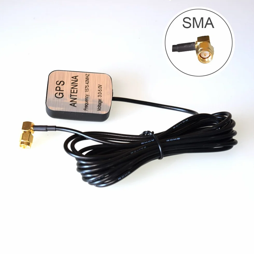 Cocar Antenna GPS Attiva SMA Cavo per Auto DVD Navigazione