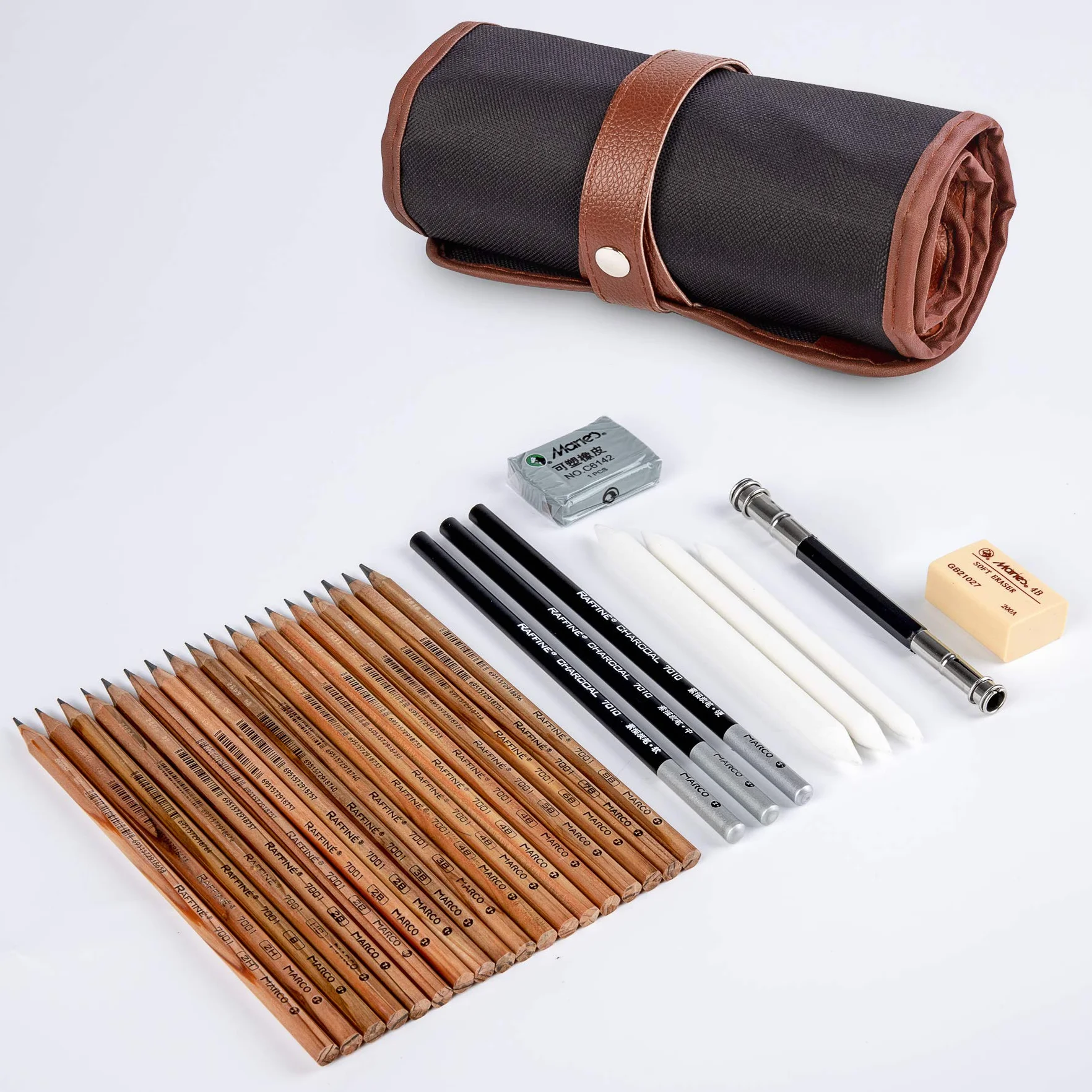 Cooja Set da Disegno e Schizzo 29 Pezzi, Kit Materiale per Artisti con Matite Grafite e Carboncino