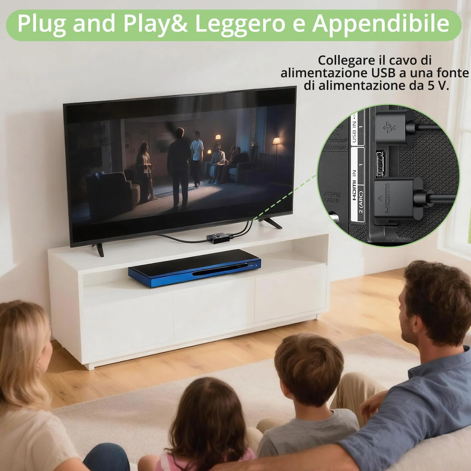 Convertitore SCART a HDMI 1080P 150 cm Commutazione Aspect Ratio 4:3/16:9
