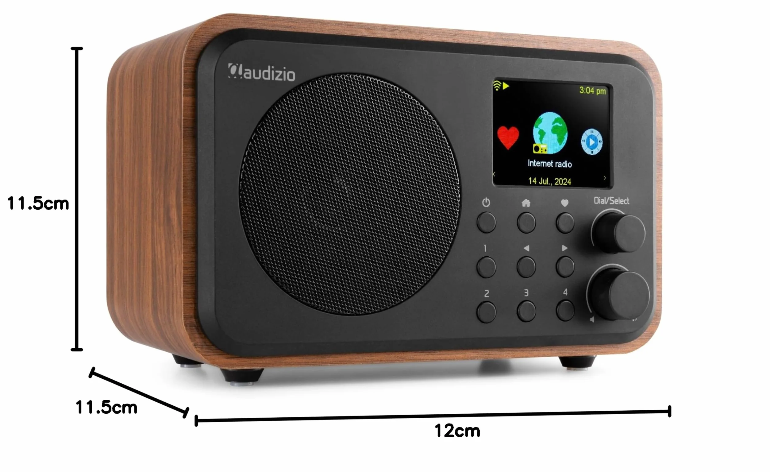 Audizio Vicenza radio Internet DAB+ Bluetooth 5.1 WLAN FM radio da cucina marrone