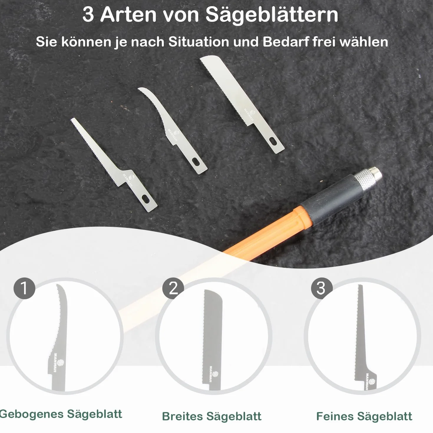 Set mini seghe a mano per modellismo fai da te 3 tipi intercambiabili lame seghetto custodia