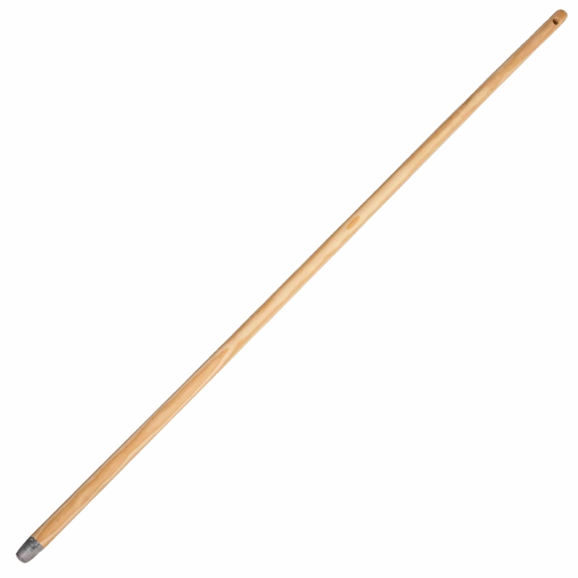 Novaliv Manico in legno 130 cm con filettatura 24 mm, manico universale in legno, manico di ricambio per scopa con filettatura di ricambio (1, marrone)