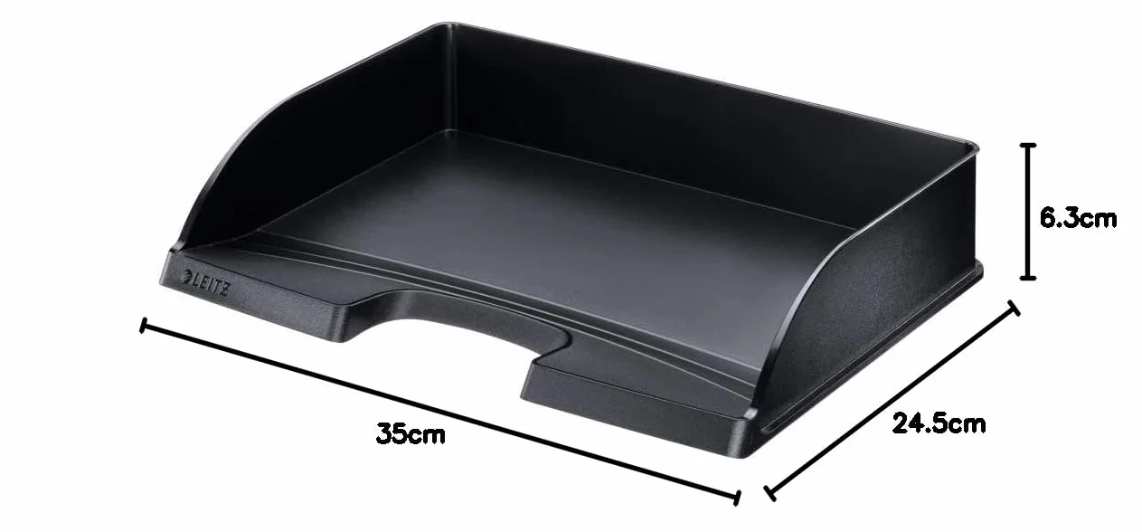 Leitz Vaschetta portacorrispondenza Gamma Plus, A4 orizzontale, Nero
