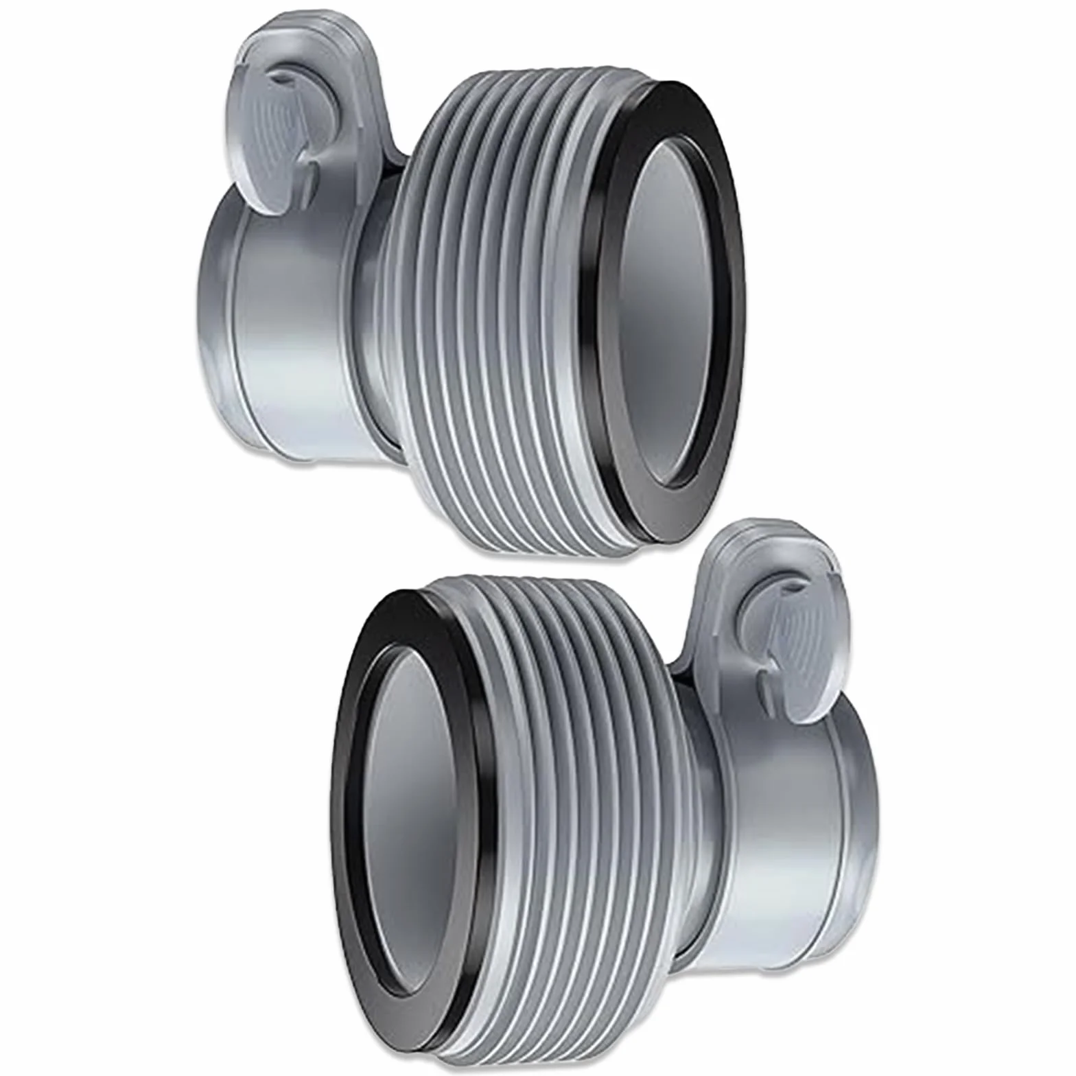2 Pezzi Adattatore Tubo Piscina, Adattatore per Piscina B, Connettori per Tubi per Piscina, Raccordo per Tubo Spiralato Piscina, Accessori per Piscina per Raccordi da 1,5" (B)
