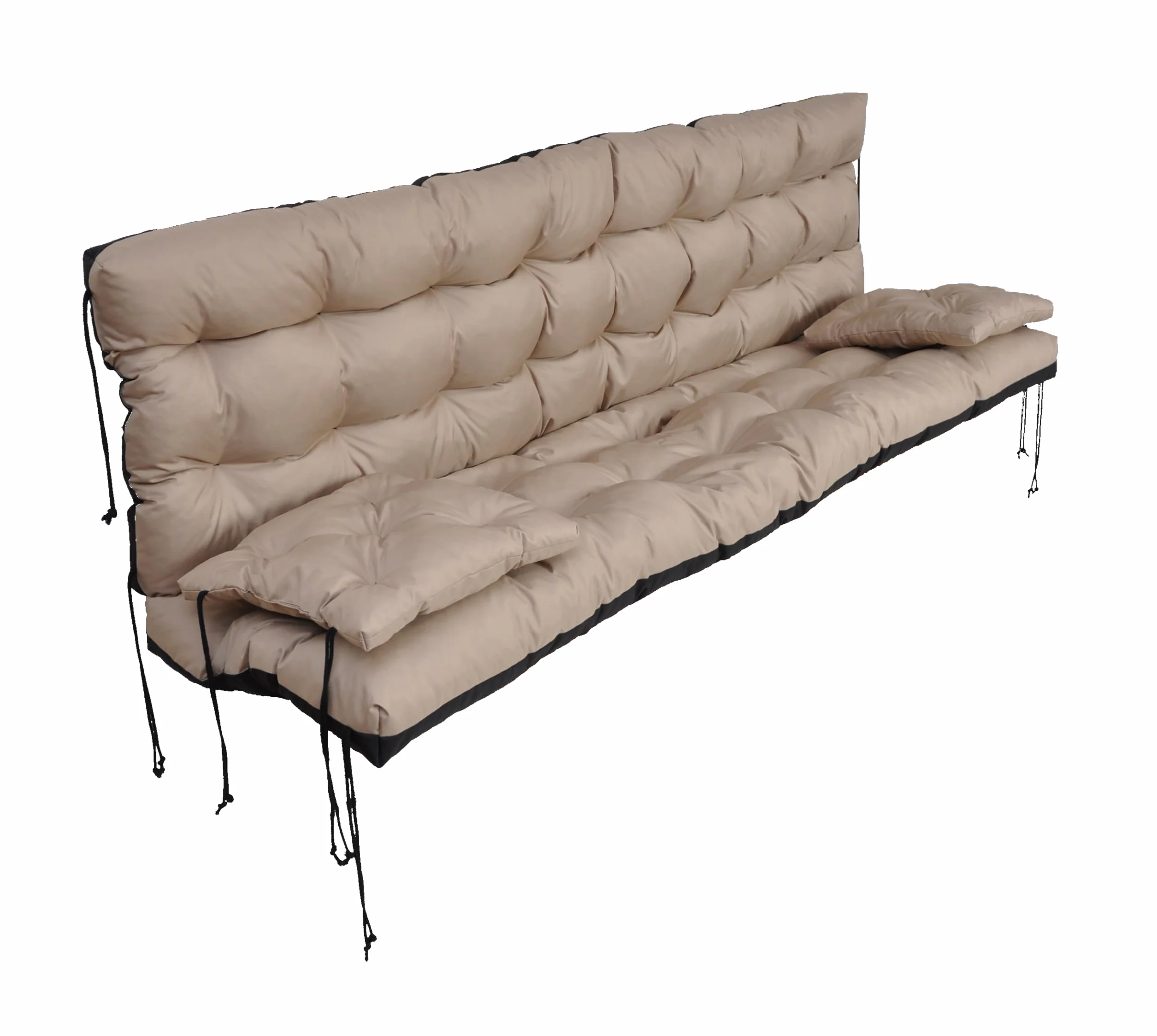 Cuscino impermeabile per altalena da giardino, cuscino per altalena, cuscino per dondolo 180 cm, cuscino da giardino, cuscino per panca (beige)