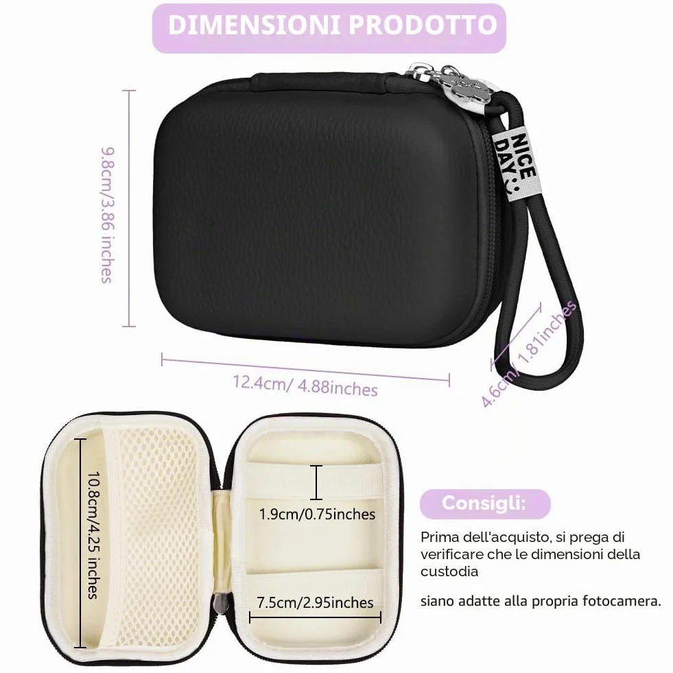 Custodia per Fotocamera Digitale Compatibile con Sony ZV-1, Ricoh GR, Casio ZR1000, Canon G7, Panasonic ZS110